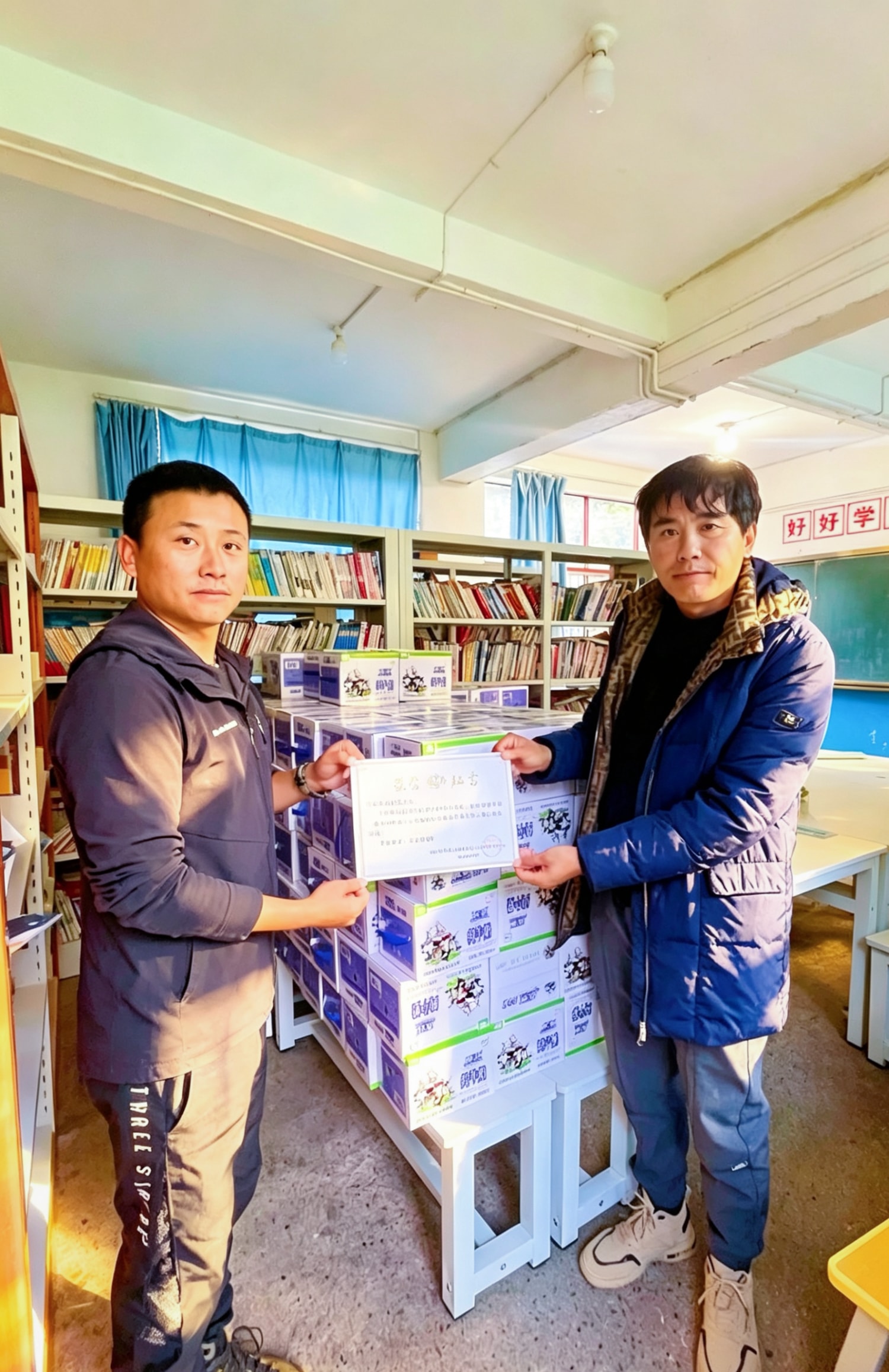 Donate supplies to impoverished mountainous areas